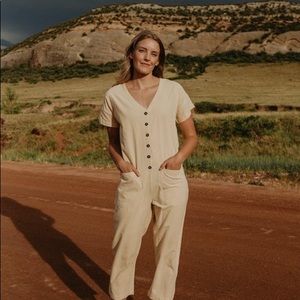 NWT Happy French Gang Short Sleeve Jumpsuit